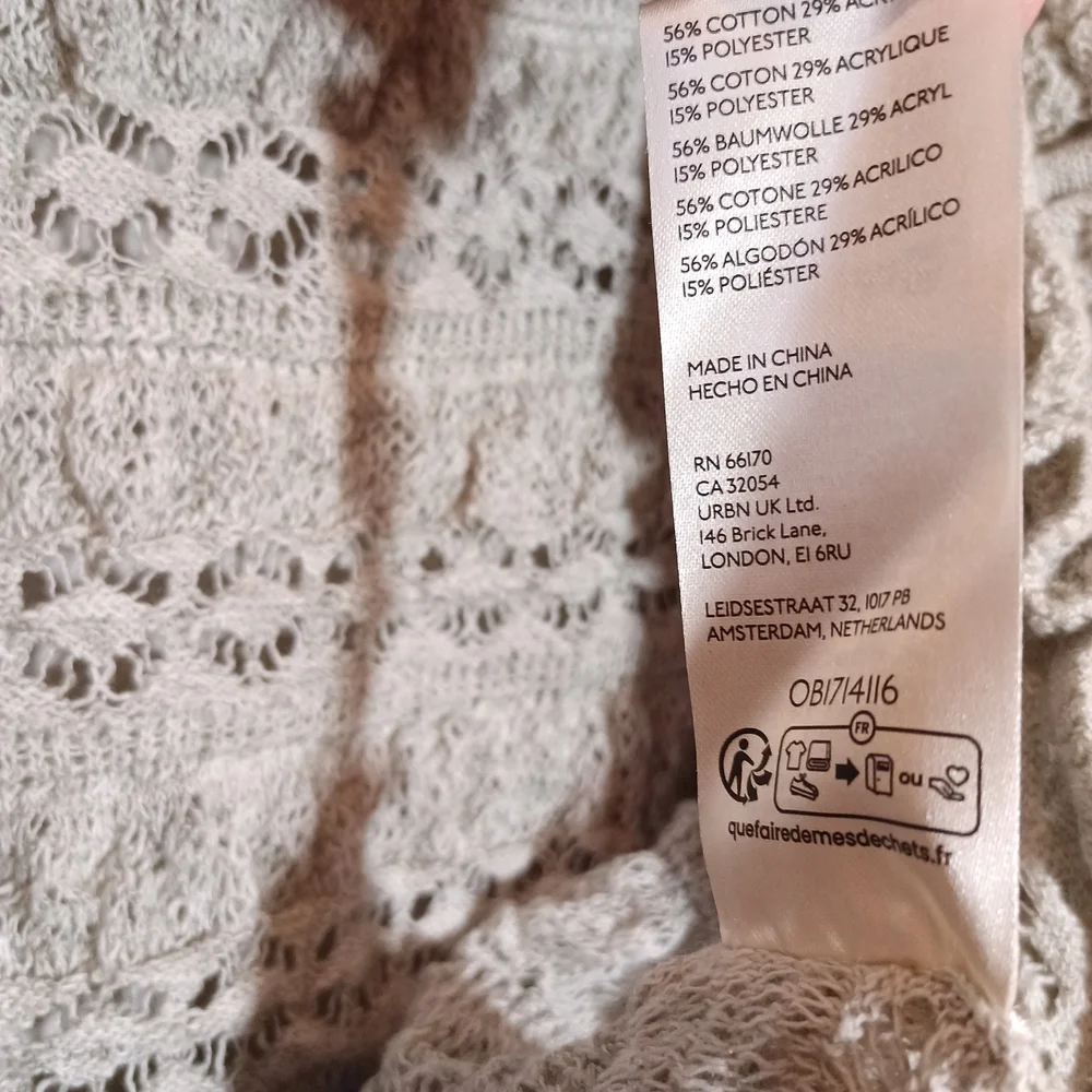 Free People Wild Roses Cardigan Cream Grey Size L - Picture 5 of 6